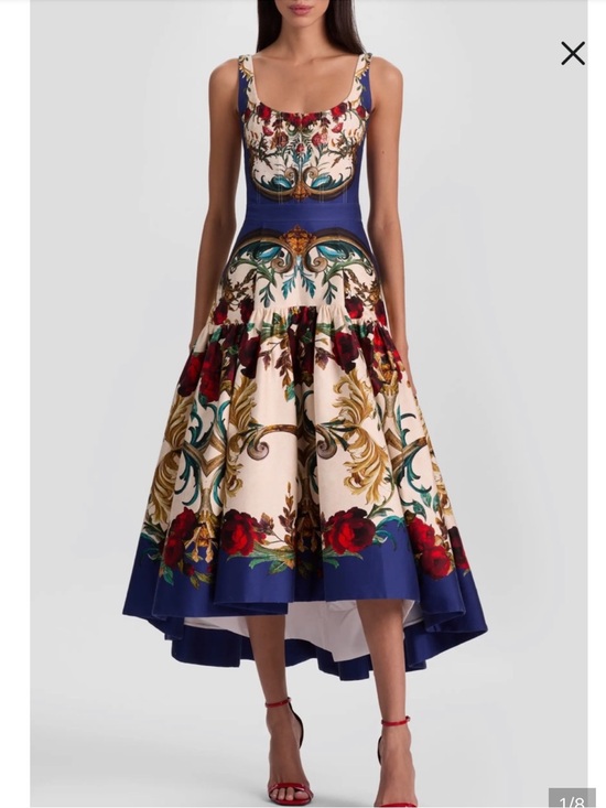 Alice + Olivia Dresses & Skirts - Alice + Olivia Baroque Diana High-Low Gilded Rose Dress 2 New $660